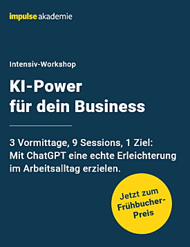 Intensiv-Workshop "KI-Power für dein Business" - Frühjahr 2026 - Frühbucher