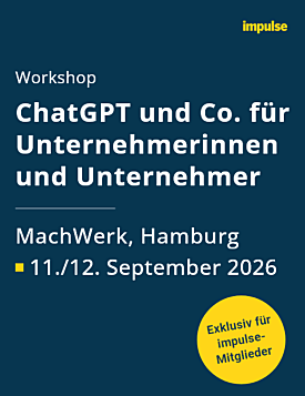 Unternehmer-Workshop „ChatGPT und Co. für Unternehmerinnen und Unternehmer" am 11./12.09.2026