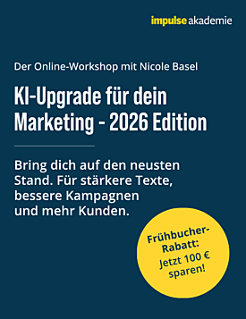 Online-Workshop "KI-Upgrade für dein Marketing - Edition 2026"_Frühbucher